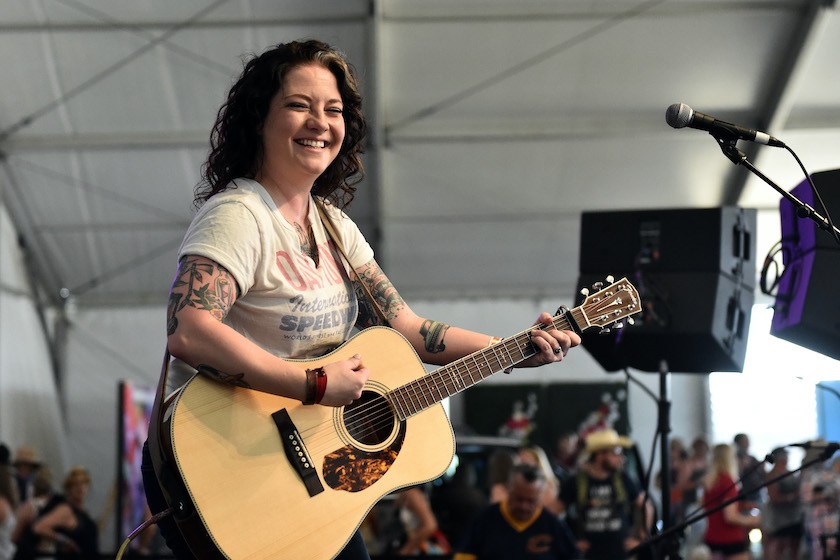 INDIO, CA - APRIL 29: Ashley McBryde performs onstage during 2018 Stagecoach California's Country Music Festival at the Empire Polo Field on April 29, 2018 in Indio, California.
