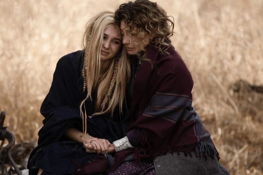 Isabel May as Elsa and Faith Hill as Margaret of the Paramount+ original series 1883