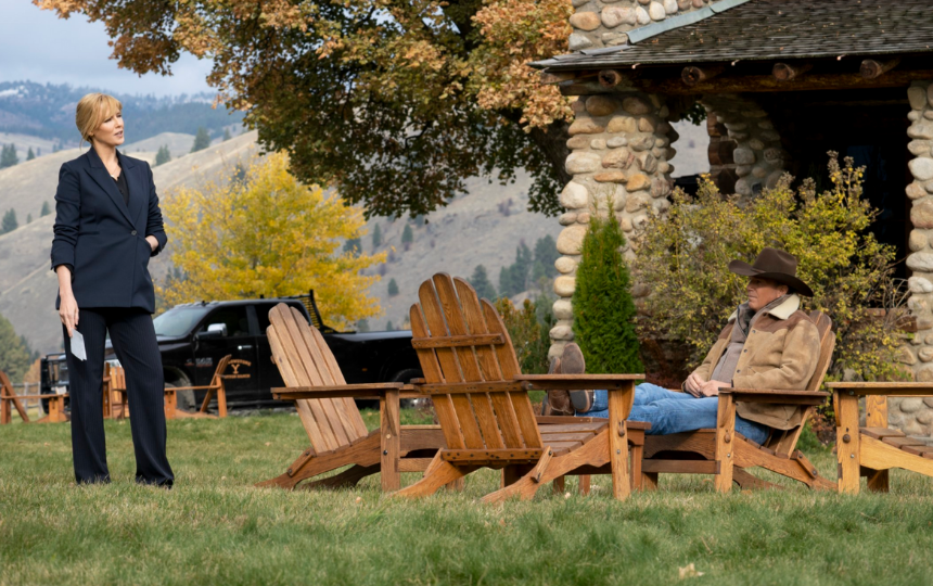 Kelly Reilly as Beth Dutton and Kevin Costner as John Dutton on 'Yellowstone'