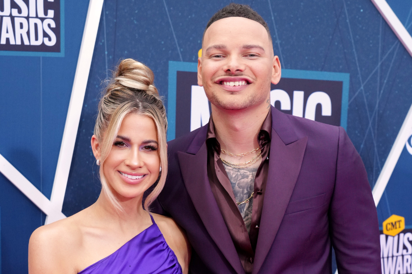 Katelyn Jae Brown and co-host Kane Brown attend the 2022 CMT Music Awards at Nashville Municipal Auditorium on April 11, 2022 in Nashville, Tennessee