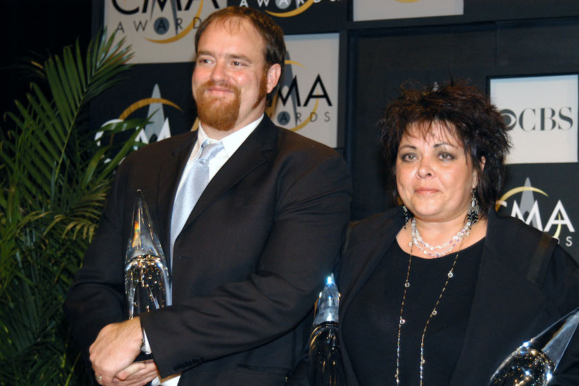 John Carter Cash and half-sister Kathy Cash, accepting awards for their father, Johnny Cash a 3 time winner for Music Video Of The Year, Single Of The Year for the song "Hurt" and Album Of The Year for "American IV: The Man Comes Around" 