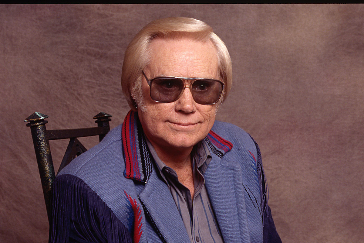 NASHVILLE -January 1: Country Music Singer Songwriter George Jones in photo studio on January 1, 1993 in Nashville, Tennessee