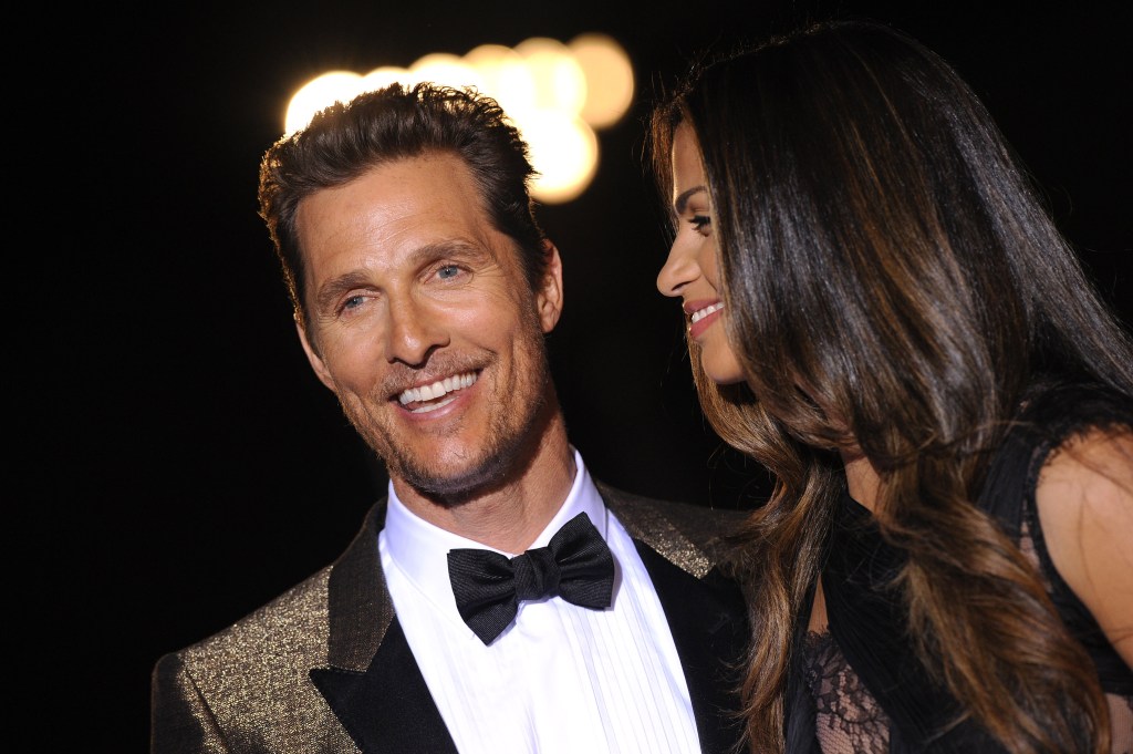 Actor Matthew McConaughey and wife model Camila Alves McConaughey arrive at the 25th Annual Palm Springs International Film Festival Awards Gala at Palm Springs Convention Center on January 4, 2014 in Palm Springs, California.