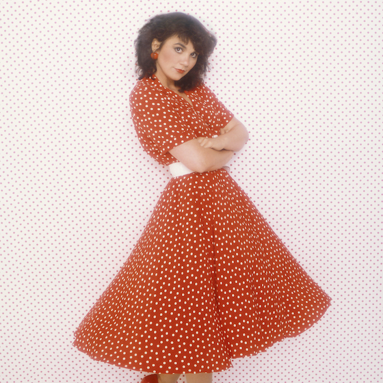 Linda Ronstadt posing for the album cover of Get Closer, shot in Los Angeles, California. 