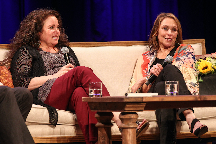 NASHVILLE, TN - MAY 27: Tara Cash and Cindy Cash speak with Country Music Hall of Fame and Museum's Peter Cooper during "Becoming Our Father: Johnny Cash's Daughters in Conversation" at Country Music Hall of Fame and Museum on May 27, 2017 in Nashville, Tennessee. 