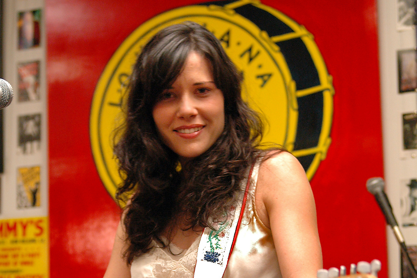 Shannon McNally performing at the Louisiana Music Factory on April 27, 2005. 