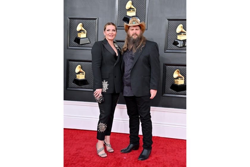 Morgane Stapleton and Chris Stapleton attend the 64th Annual GRAMMY Awards at MGM Grand Garden Arena