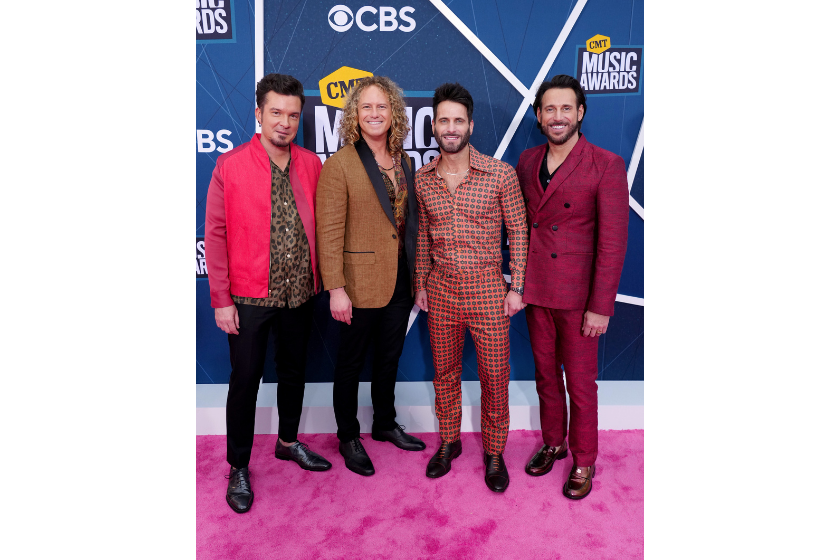 Josh McSwain, Barry Knox, Matt Thomas and Scott Thomas of Parmalee attend the 2022 CMT Music Awards at Nashville Municipal Auditorium on April 11, 2022 in Nashville, Tennessee