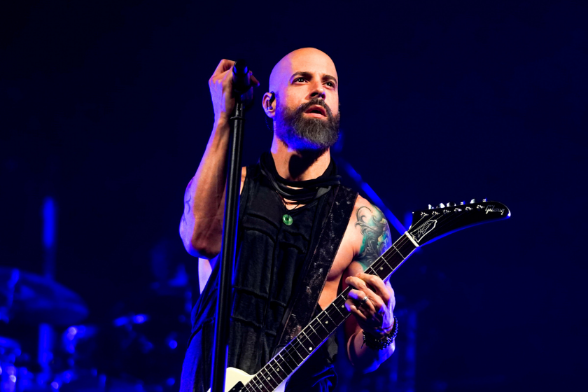 Chris Daughtry of Daughtry performs at Ryman Auditorium on November 03, 2021 in Nashville, Tennessee.