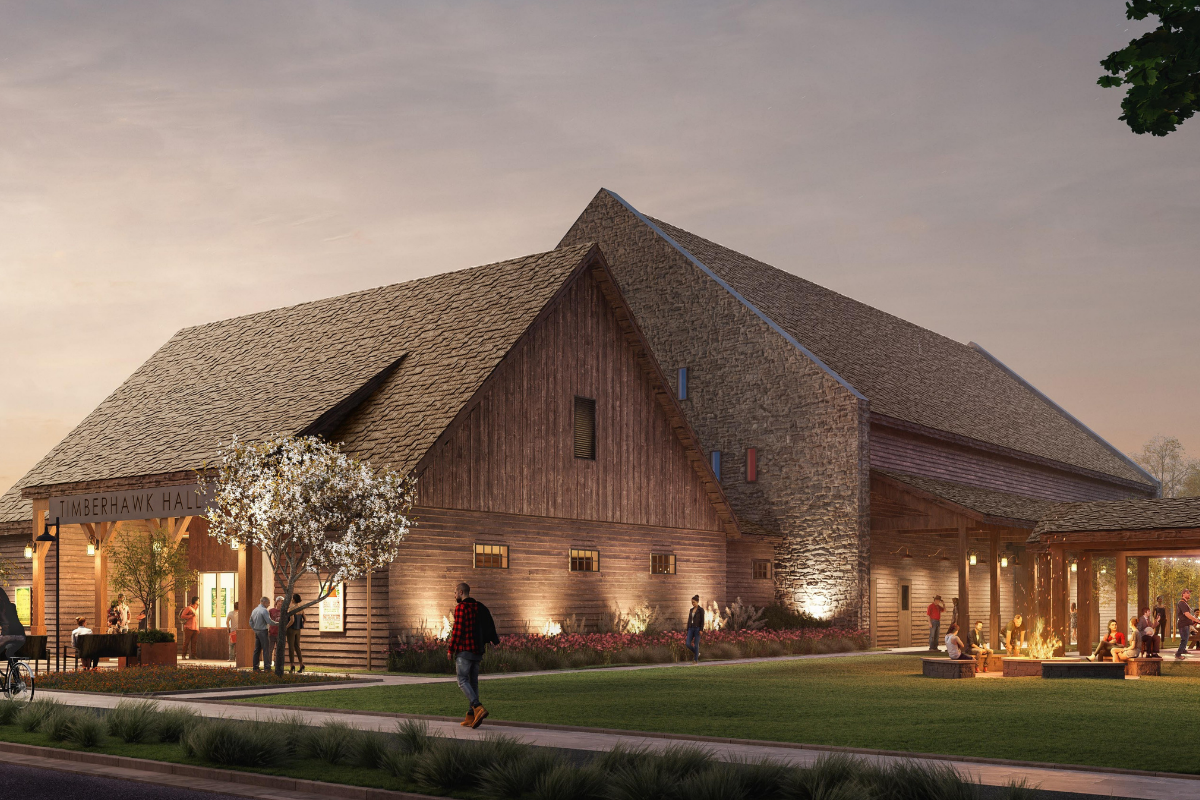 Rendering of Timberhawk Hall