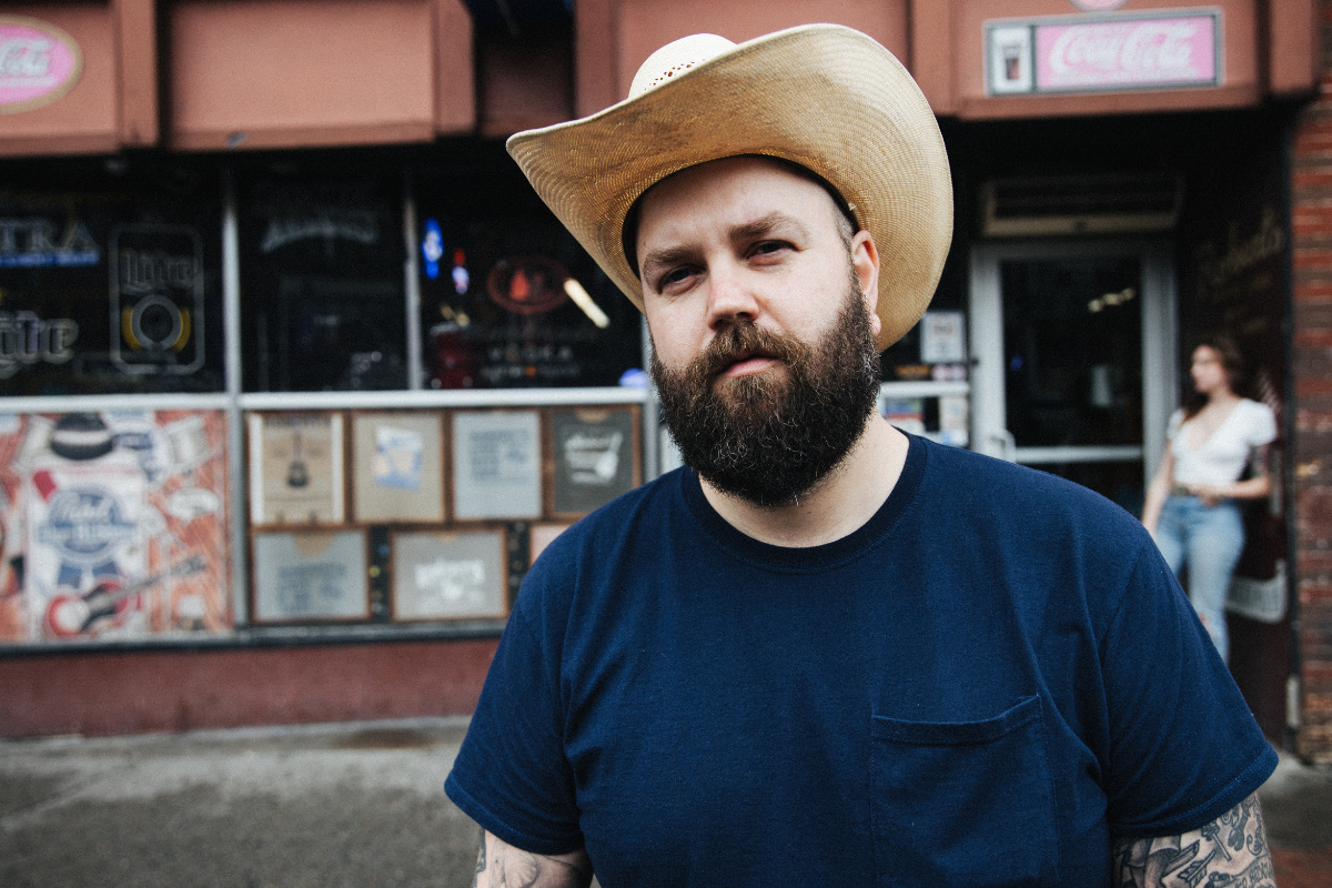 Joshua Hedley poses in downtown Nashville