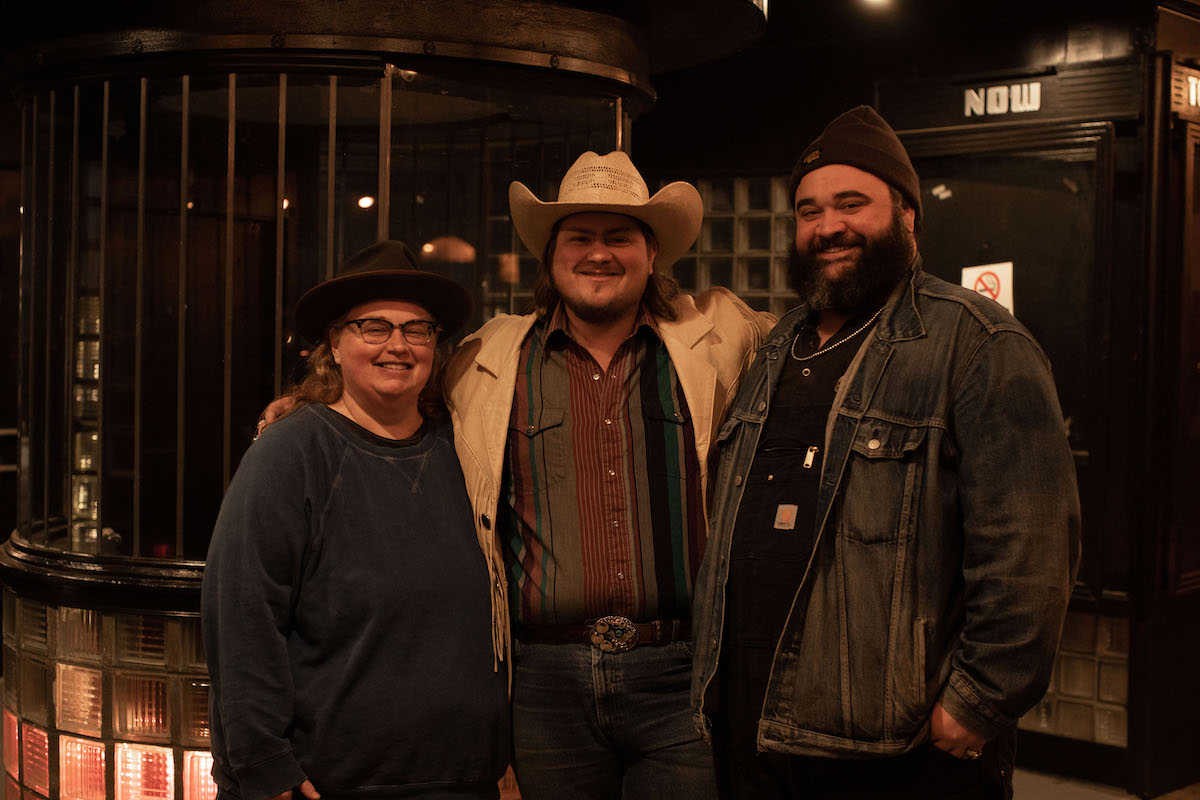 (L to R) La Honda Records co-founder Connie Collingsworth, label artist Vincent Neil Emerson and Collingsworth's business partner, Travis Blankenship