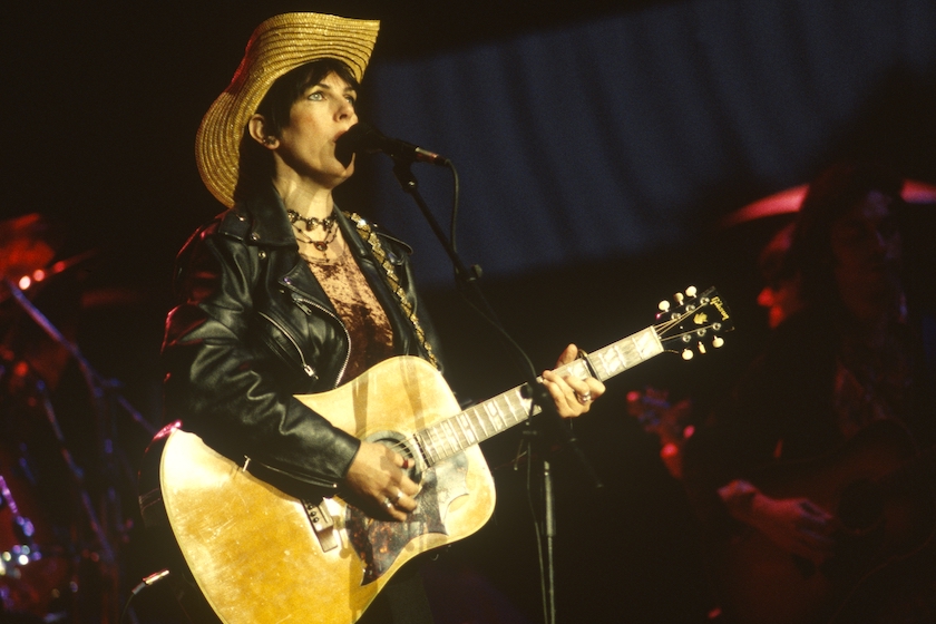 Lucinda Williams performs at Shoreline Amphitheatre on September 26, 1998 in Mountain View, California.