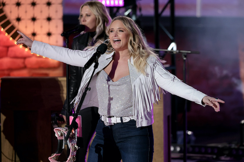 NASHVILLE, TENNESSEE - FEBRUARY 26: Miranda Lambert performs during the 2022 Navy Federal Credit Union NHL Stadium Series, Tampa Bay Lightning v Nashville Predators at Nissan Stadium on February 26, 2022 in Nashville, Tennessee. 