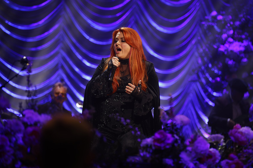 NASHVILLE, TENNESSEE - MAY 15: Wynonna Judd performs onstage during CMT and Sandbox Live's "Naomi Judd: A River Of Time Celebration" at Ryman Auditorium on May 15, 2022 in Nashville, Tennessee. 