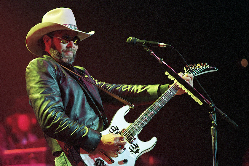 Atlanta - March 31: Singer/Songwriter Hank Williams Jr. performs at The Omni Coliseum in Atlanta Georgia March 31, 1990. 