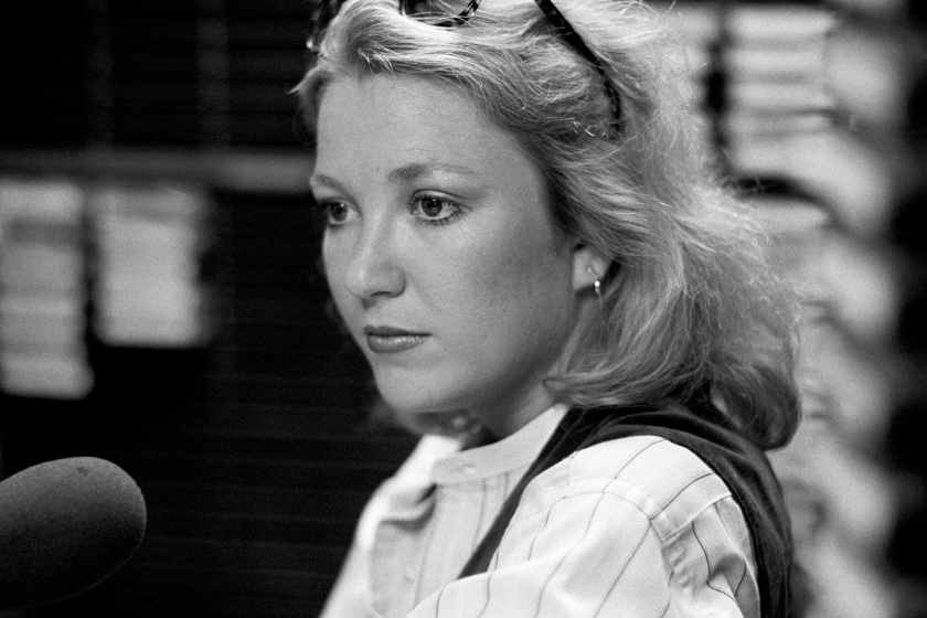 Country singer Tanya Tucker is interviewed live on-the-air at WSB-FM on May 17, 1978 in Atlanta, Georgia