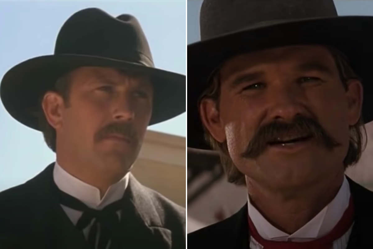 Kevin Costner as Wyatt Earp in 'Wyatt Earp' / Kurt Russell as Wyatt Earp in 'Tombstone