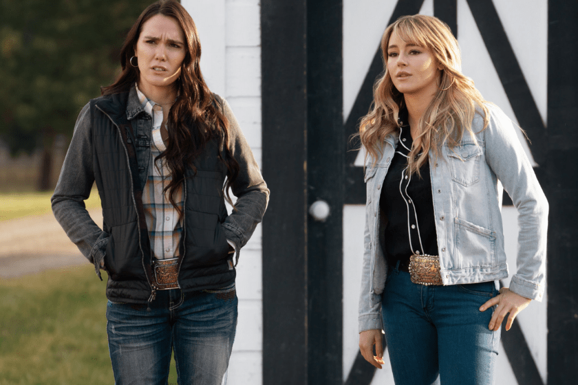 Mia and Laramie in scene from 'Yellowstone'
