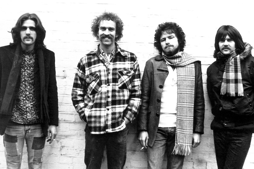 UNSPECIFIED - JANUARY 01: Photo of EAGLES; L-R: Glenn Frey, Bernie Leadon, Don Henley, Randy Meisner - posed, group shot - c. Early 1970s