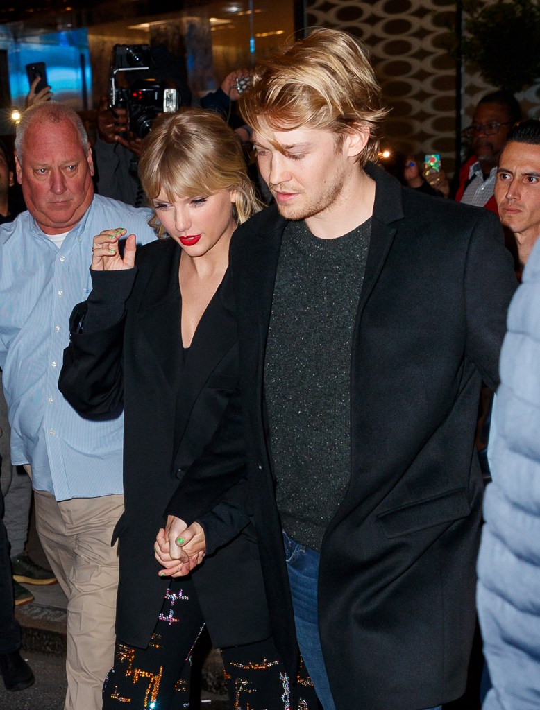 Taylor Swift and Joe Alwyn depart Zuma on October 06, 2019 in New York City.