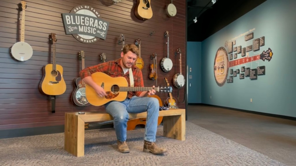 artist performing at Bluegrass Music Hall of Fame
