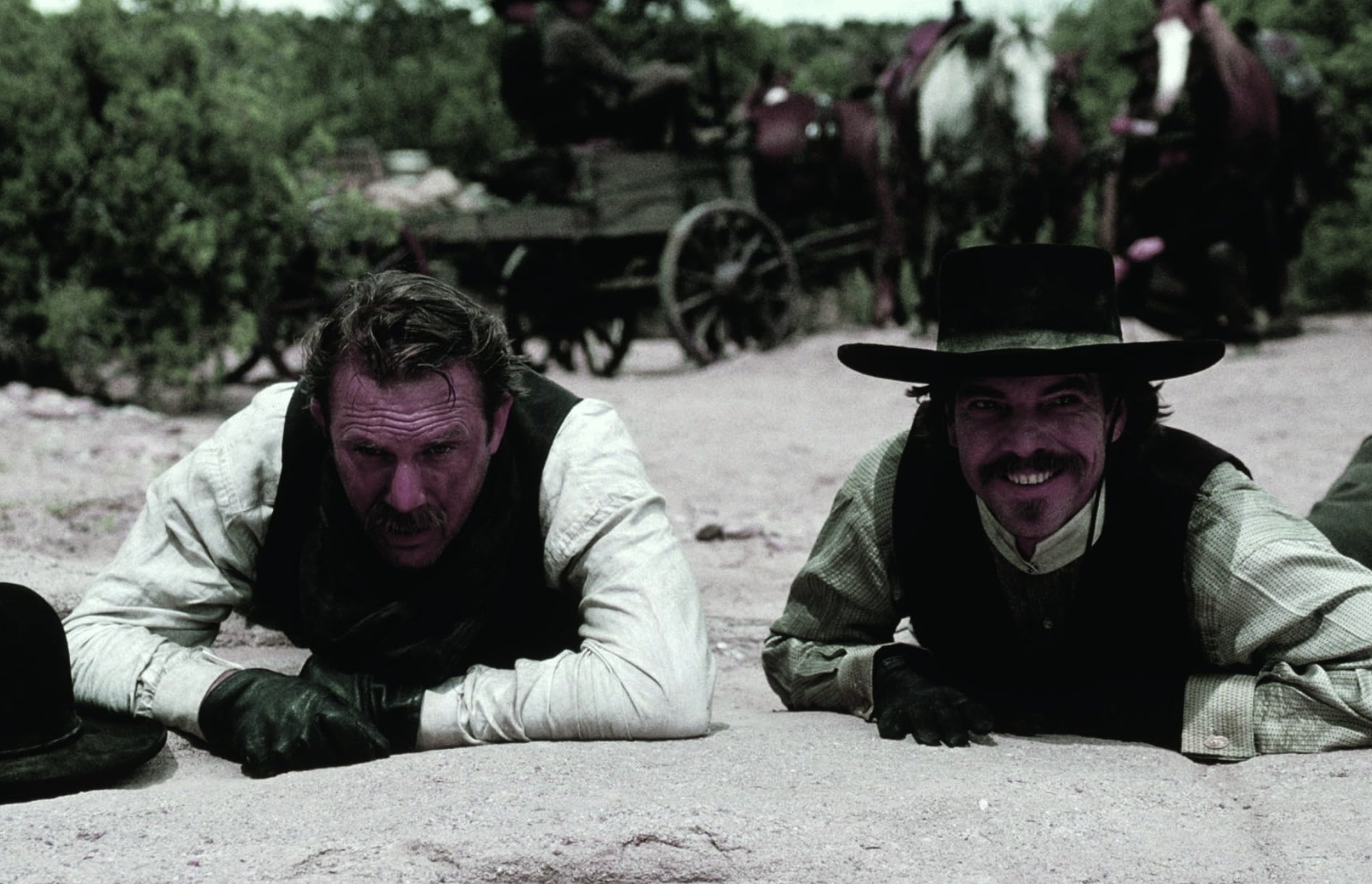 Kevin Costner and Dennis Quaid in Wyatt Earp (1994)