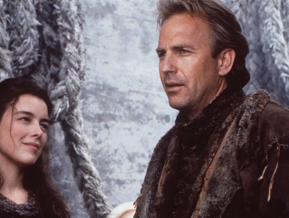 Kevin Costner and Olivia Williams in The Postman (1997)
