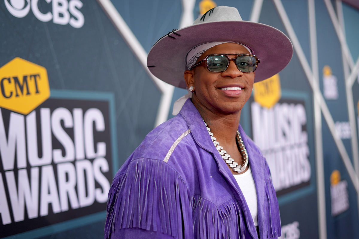 Jimmie Allen attends the 2022 CMT Music Awards at Nashville Municipal Auditorium on April 11, 2022 in Nashville, Tennessee
