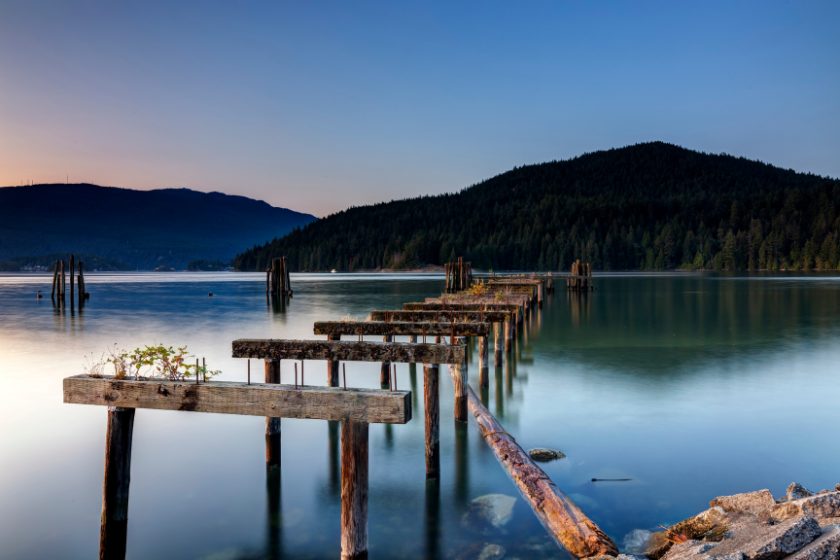 abandoned pier, Barnet Marine Park, Burnaby, BC, Canada