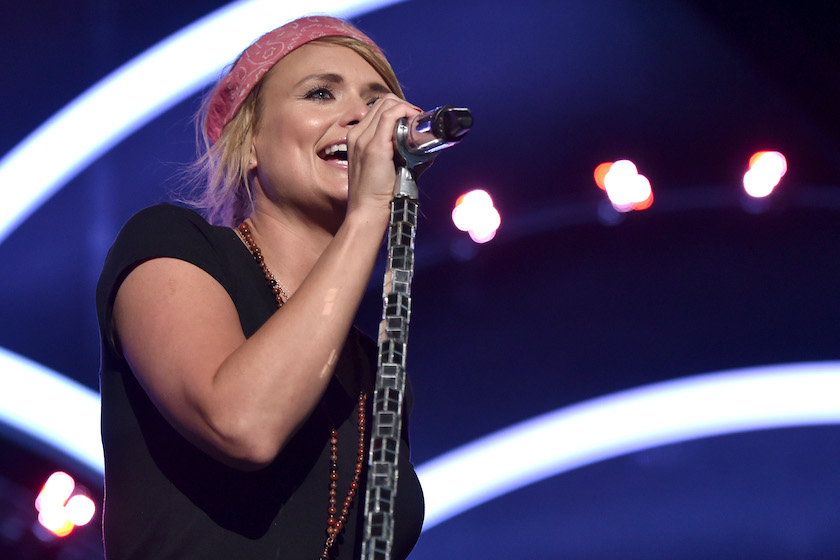 LOS ANGELES, CA - FEBRUARY 06: Musician Miranda Lambert rehearses onstage during The 57th Annual GRAMMY Awards at the Staples Center on February 6, 2015 in Los Angeles, California. 