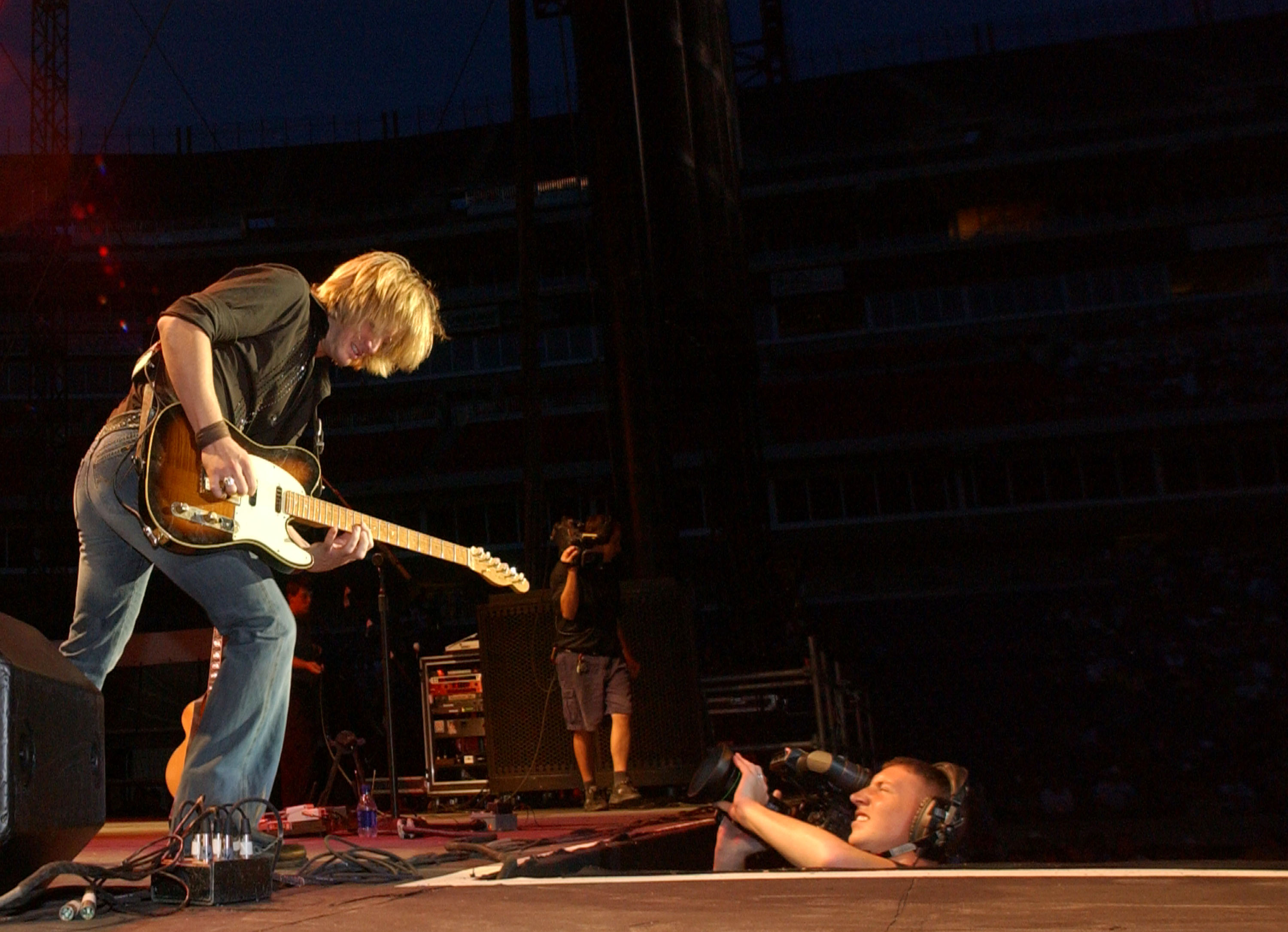 NASHVILLE, TN - JUNE 15: Singer Keith Urban performs at FanFair, the world's largest country music festival, June 15, 2002 in Nashville, Tennessee.
