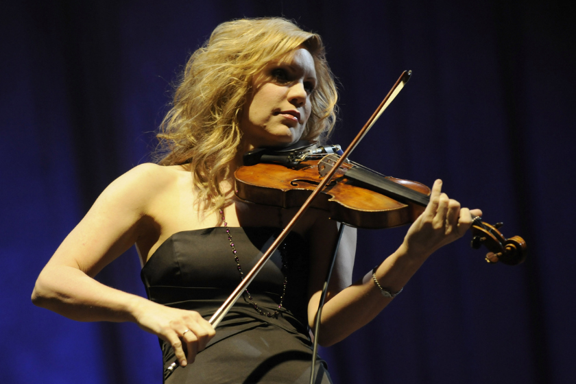Robert Plant and Alison Krauss perform at Zilker Park during the 2008 Austin City Limits Festival on September 27, 2008 in Austin, Texas