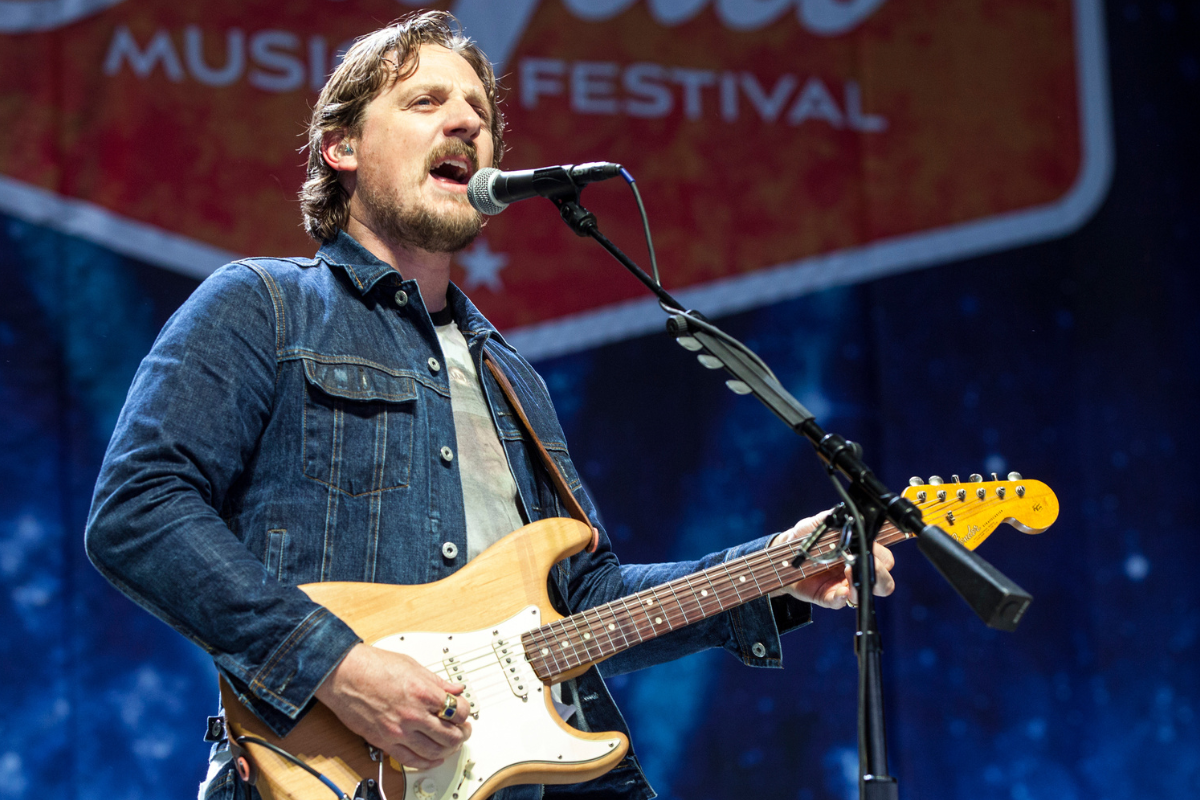 Singer-guitarist Sturgill Simpson performs at PNC Music Pavilion on May 26, 2018 in Charlotte, North Carolina.