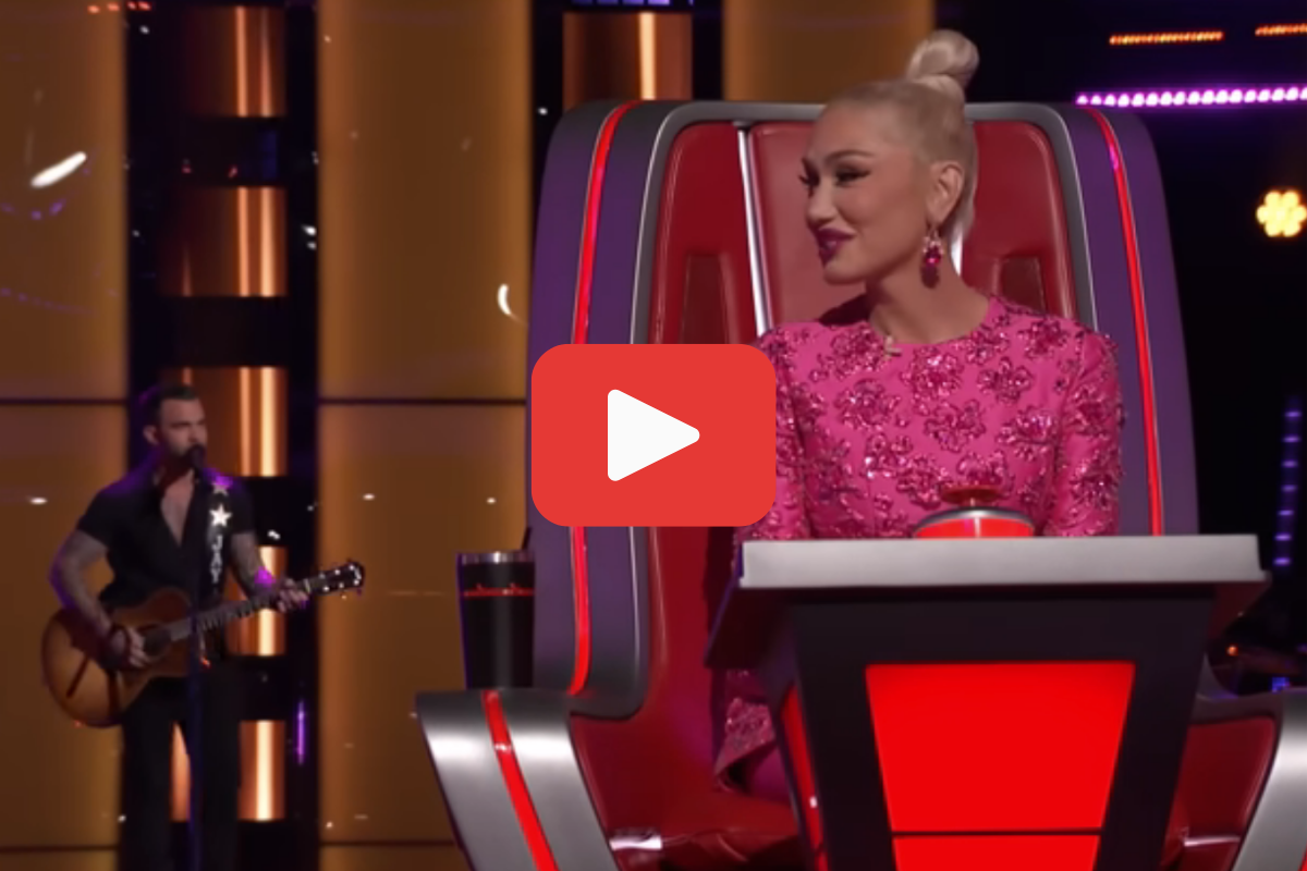 Screengrab from Jay Allen's blind audition on 'The Voice.'