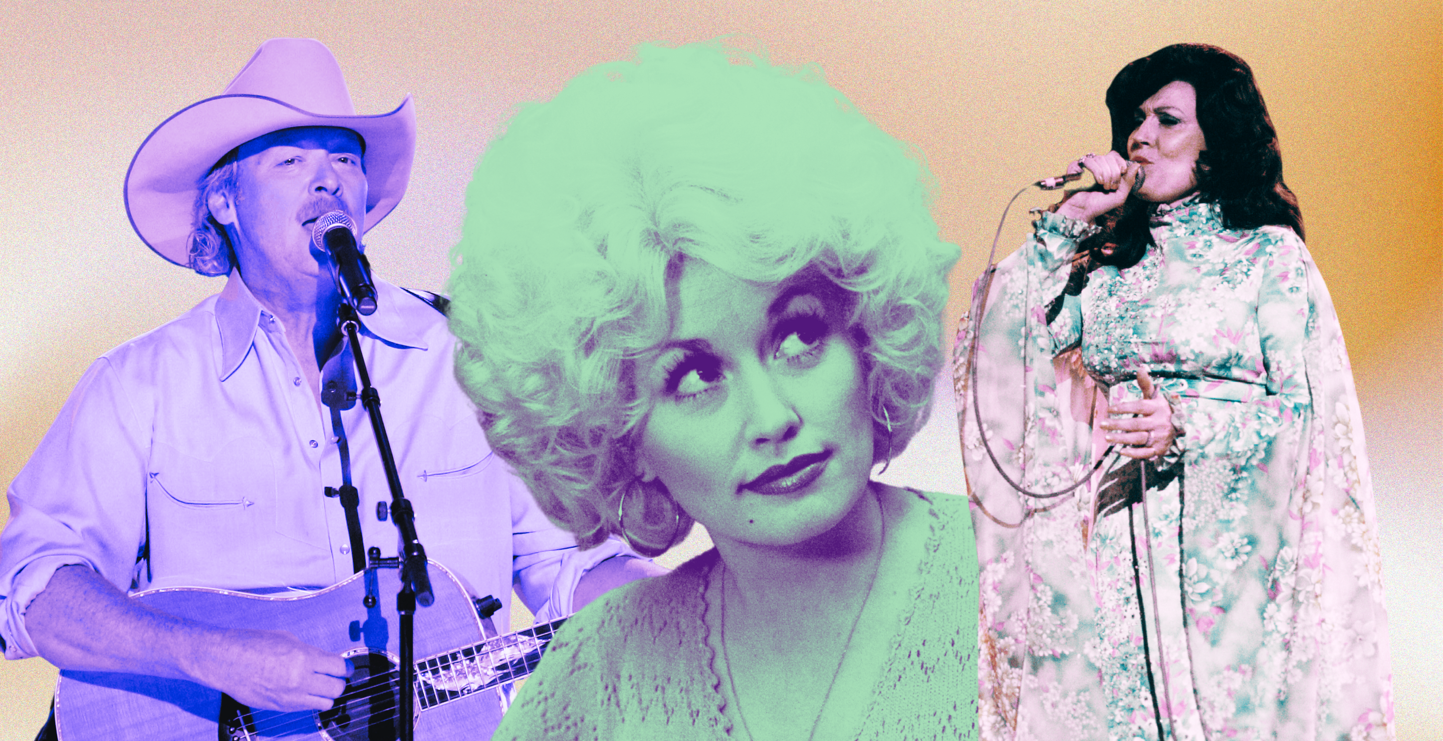 Alan Jackson performs onstage during the 44th annual Academy Of Country Music Awards' Artist of the Decade held at the MGM Grand on April 6, 2009 in Las Vegas, Nevada./ Dolly Parton in "9 to 5"/ Loretta Lynn performs onstage