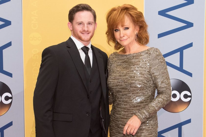 NASHVILLE, TN - NOVEMBER 02: Shelby Blackstock and singer Reba McEntire attend the 50th annual CMA Awards at the Bridgestone Arena on November 2, 2016 in Nashville, Tennessee. (Photo by Taylor Hill/Getty Images)