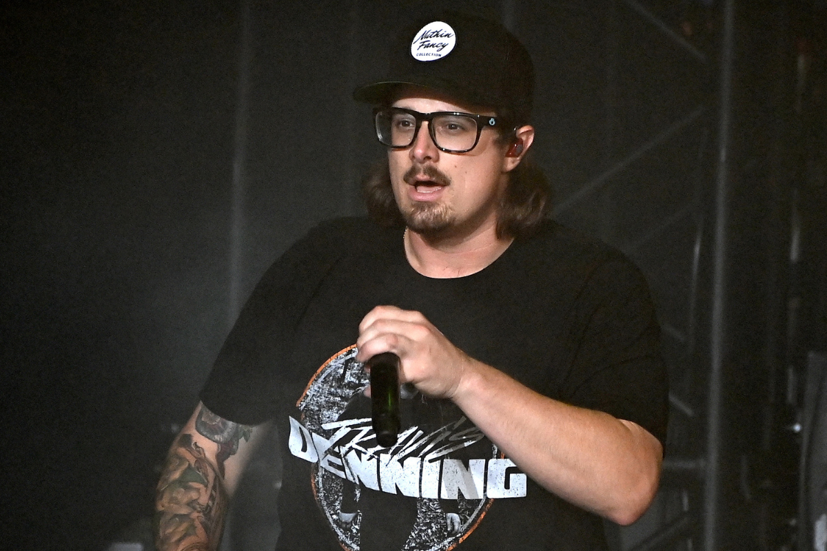 Recording artist Hardy performs in concert at Cellairis Amphitheatre at Lakewood on August 21, 2021 in Atlanta, Georgia.