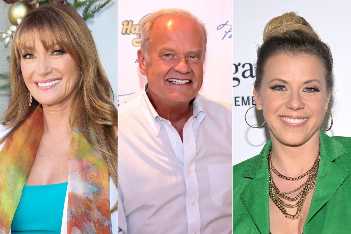 Actress Jane Seymour visits Hallmark Channel's "Home & Family" at Universal Studios Hollywood on November 01, 2019 in Universal City, California / Kelsey Grammer poses for a photograph during the Faith Beer takeover at Hard Rock Hotel & Casino Atlantic City on May 13, 2022 in Atlantic City, New Jersey / Actor Jodie Sweetin attends Wags And Walks' 11th annual gala at Taglyan Complex on October 01, 2022 in Los Angeles, California