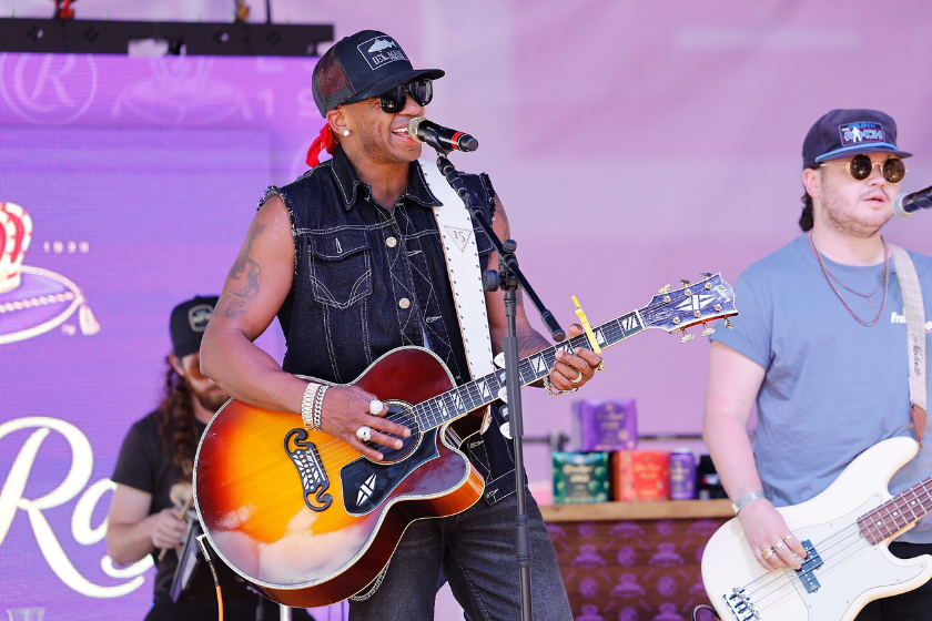 Country music artist Jimmie Allen opened the weekend in downtown Nashville at 2nd and Broadway during the Crown Royal and CMA Fest Raise a Glass to Honor Military Veterans in Partnership with Stand Down Tennessee event on June 09, 2022 in Nashville, Tennessee. Country music artist Jimmie Allen opened the Crown Royal Ranch pop up stage at CMA Fest in Nashville, TN