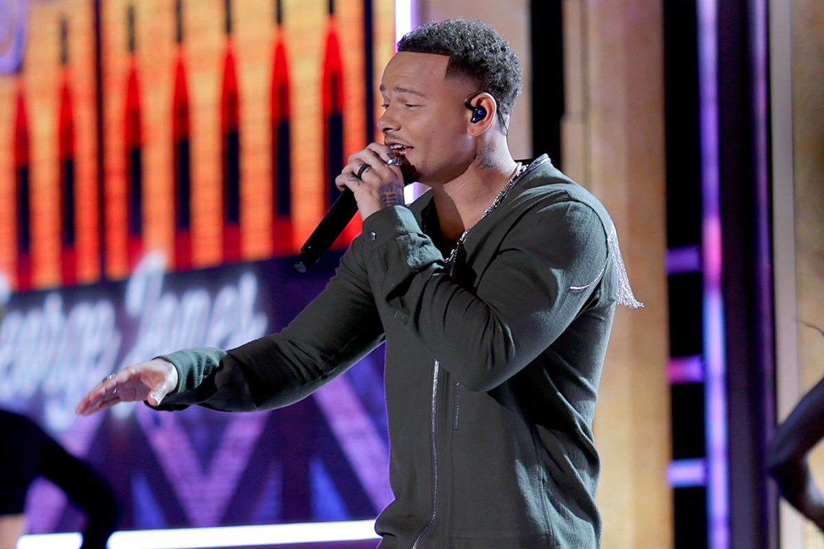 In this photo released on October 14, 2022, Kane Brown performs onstage during the 2022 CMT Artists of the Year at Schermerhorn Symphony Center on October 12, 2022 in Nashville, Tennessee.