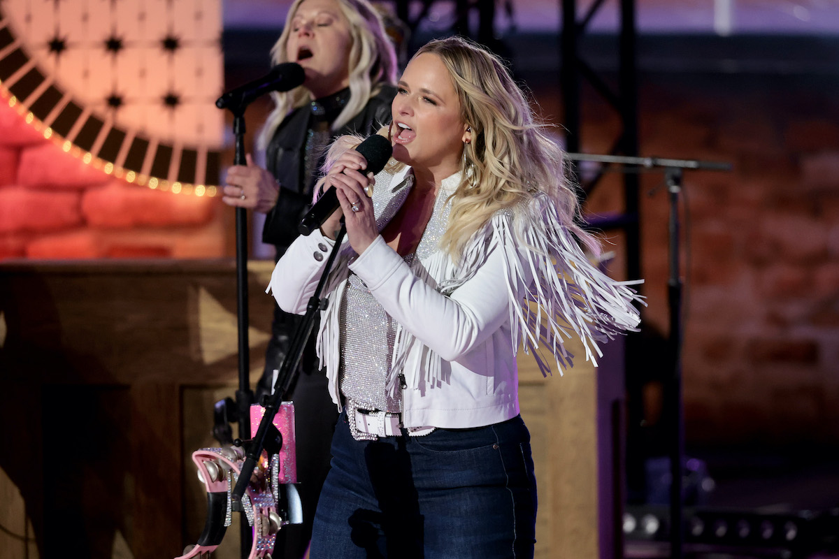 NASHVILLE, TENNESSEE - FEBRUARY 26: Miranda Lambert performs during the 2022 Navy Federal Credit Union NHL Stadium Series, Tampa Bay Lightning v Nashville Predators at Nissan Stadium on February 26, 2022 in Nashville, Tennessee.