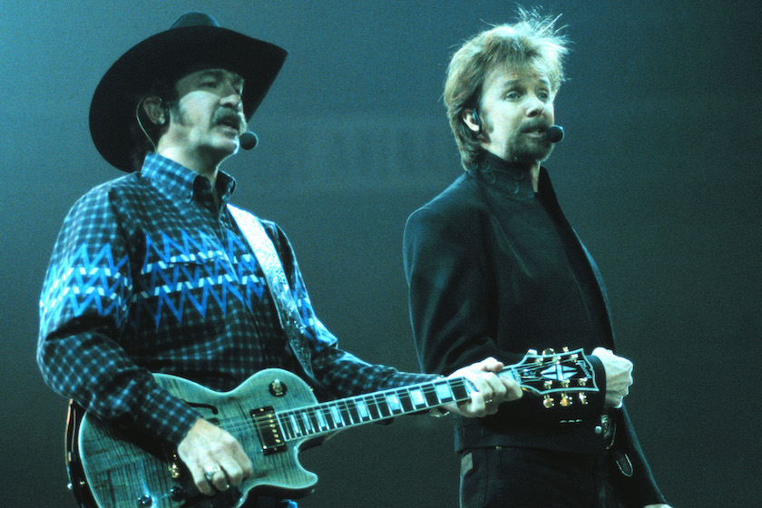 Brooks & Dunn performing at the San Jose Arena in San Jose Calif. on December 9th, 1998.