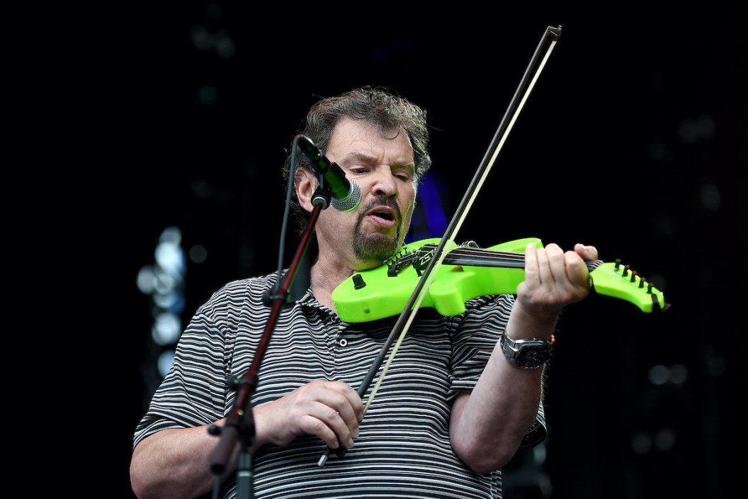 ARLINGTON, TX - APRIL 17: Guitarist Jeff Cook of Alabama rehearses onstage during ACM Presents: Superstar Duets at Globe Life Park in Arlington on April 17, 2015 in Arlington, Texas.