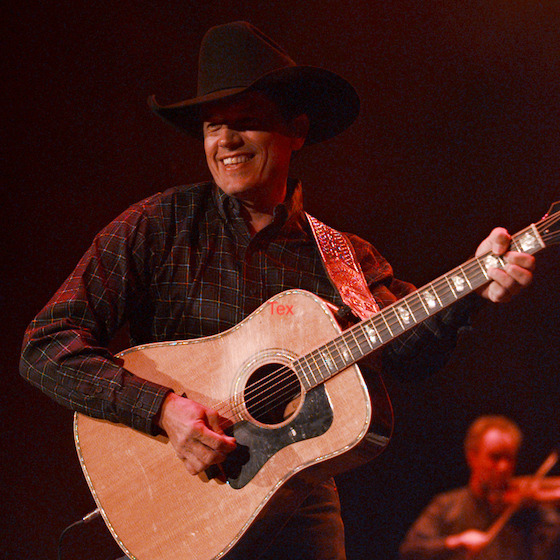 CA.Strait.4.0419.GFDIGITAL IMAGE--George Strait performs before a packed crowd during the George Strait Country Music Festival at the Blockbuster Pavilion in Devore on Saturday, April 19, 1997. 