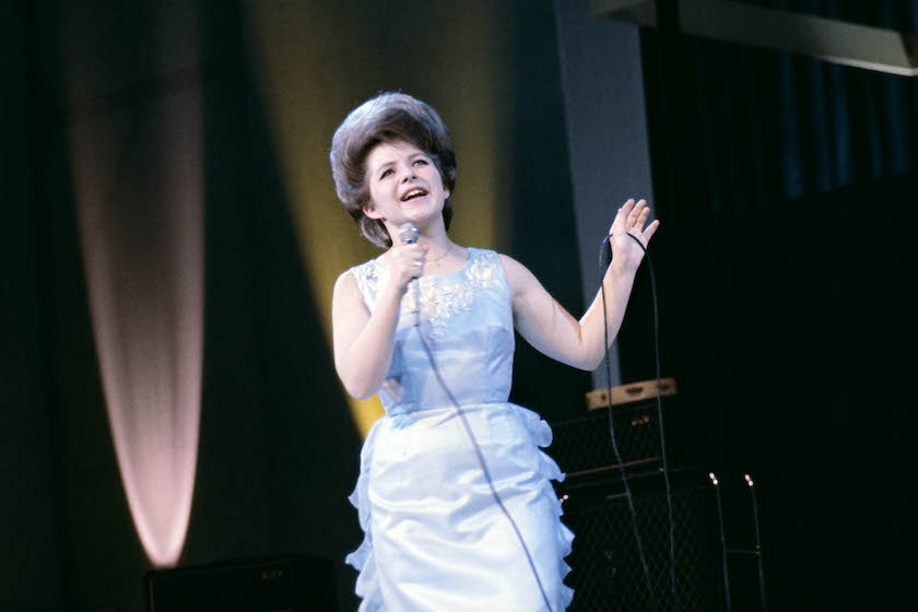 American singer Brenda Lee performs live on stage in London in 1964. 