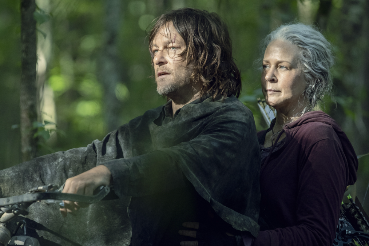 Norman Reedus and Melissa McBride in The Walking Dead (2010)