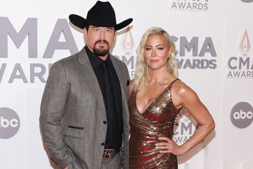 Cole Hauser and Cynthia Daniel attend The 56th Annual CMA Awards at Bridgestone Arena on November 09, 2022 in Nashville, Tennessee