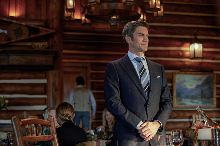 Jamie Dutton stands in a scene from 'Yellowstone'