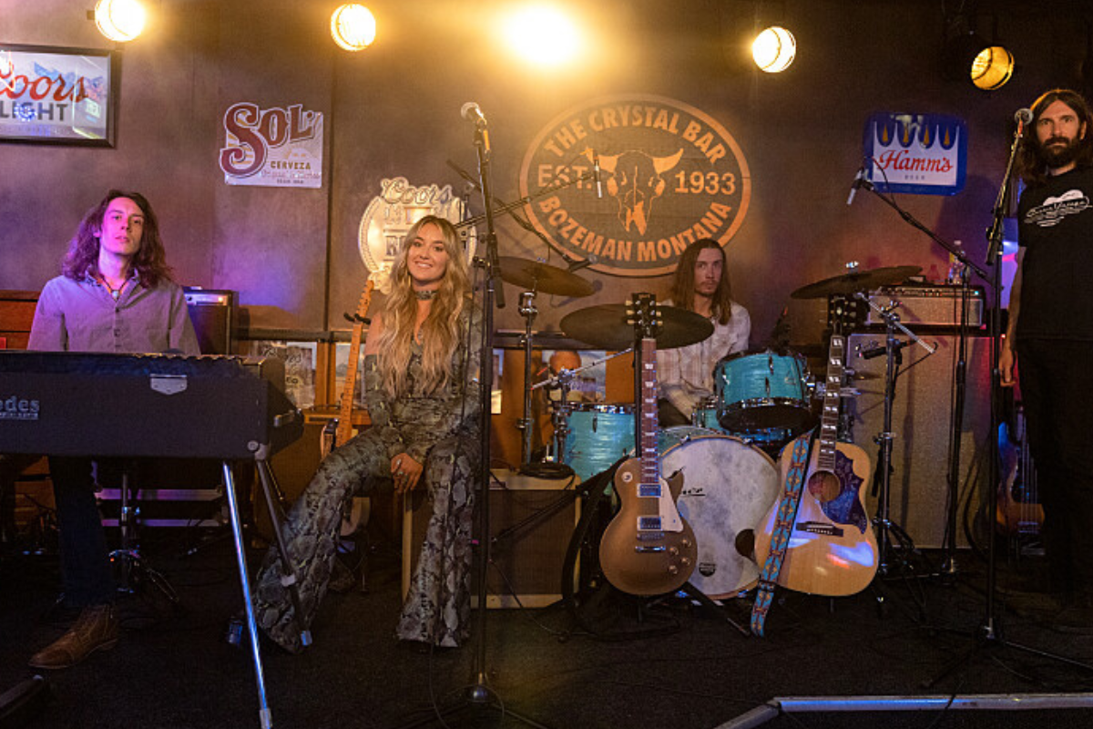 Lainey Wilson on the set of Yellowstone